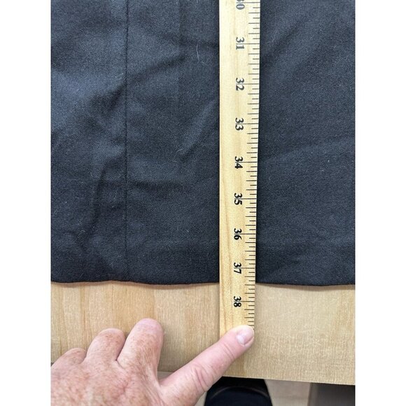 VTG GAP Wool Blend Black Academia Maxi Skirt Sz 16 Stretch Career Office Lined - Picture 6 of 9